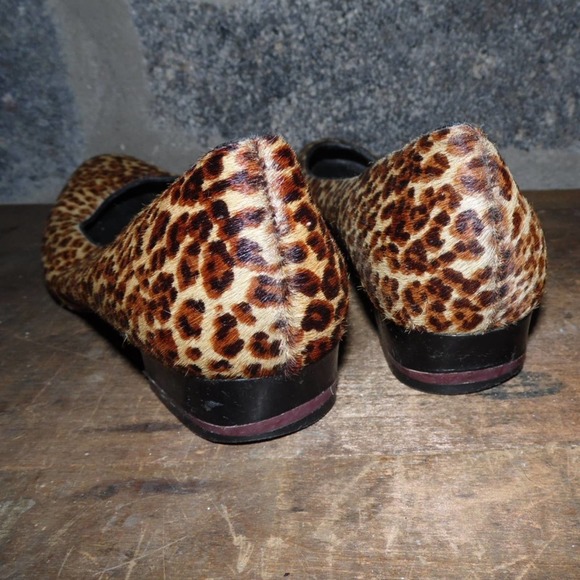 OH! HEALTHY HEELS sz 8.5 leopard cheetah fur low heels comfort - Picture 6 of 7